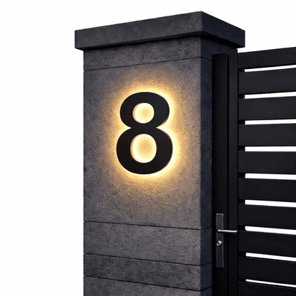 Customizable LED House Numbers for Contemporary Homes