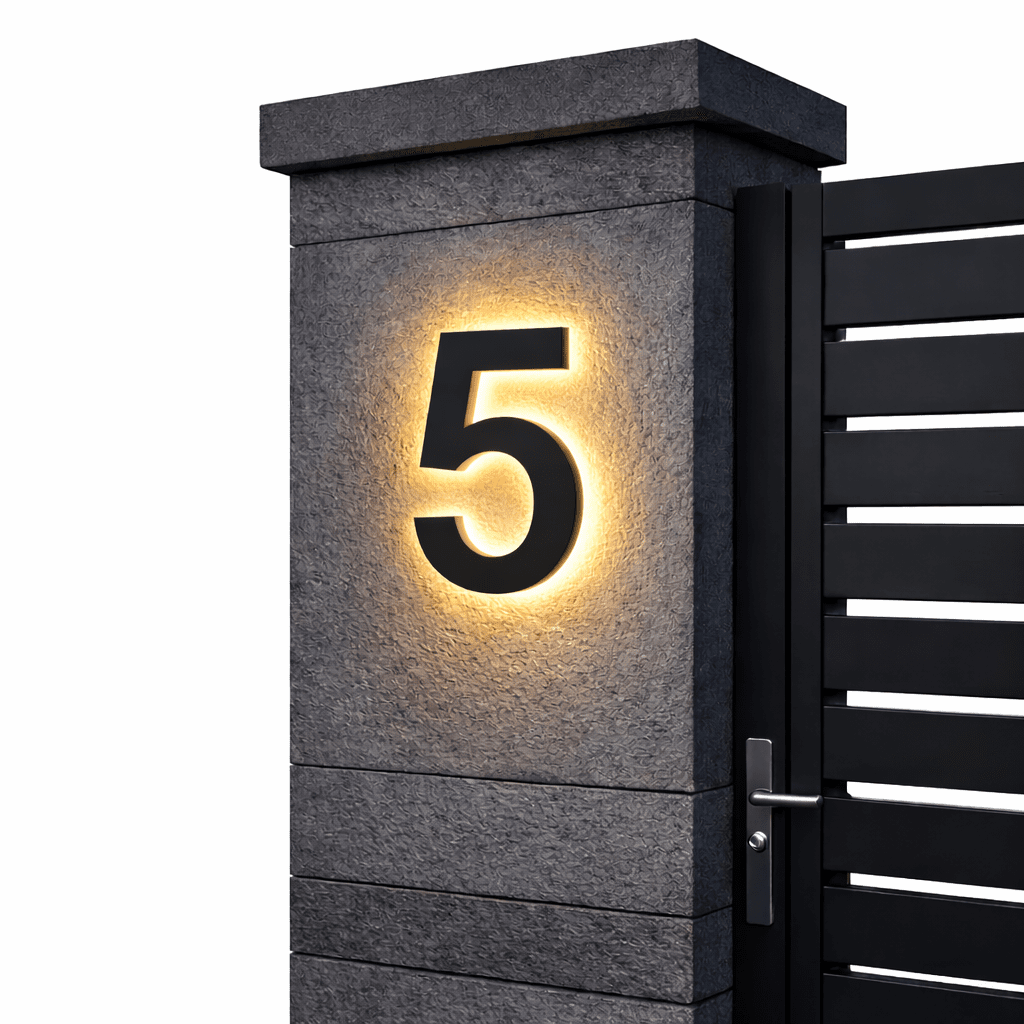 Customizable LED House Numbers for Contemporary Homes