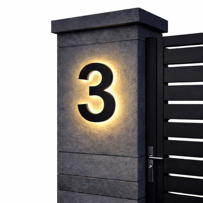 Customizable LED House Numbers for Contemporary Homes