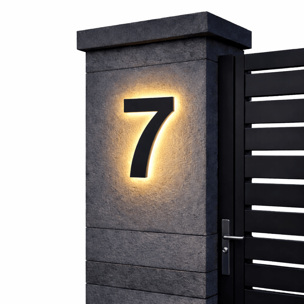 Customizable LED House Numbers for Contemporary Homes