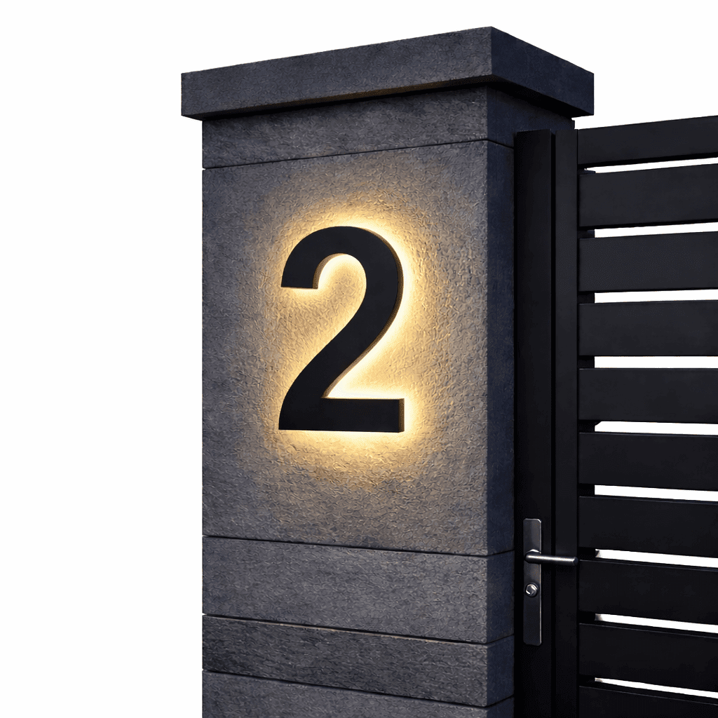 Customizable LED House Numbers for Contemporary Homes