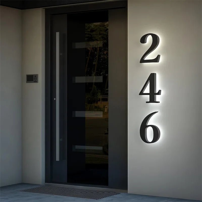 Customizable LED House Numbers for Contemporary Homes