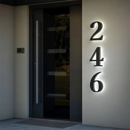 Customizable LED House Numbers for Contemporary Homes