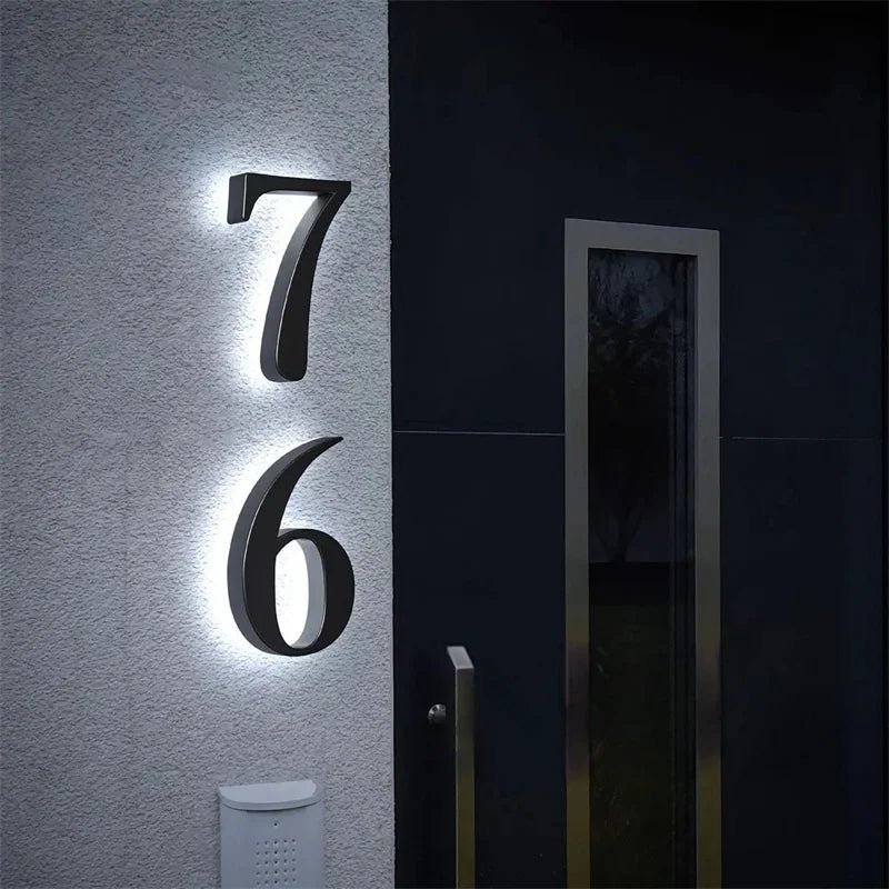 Customizable LED House Numbers for Contemporary Homes
