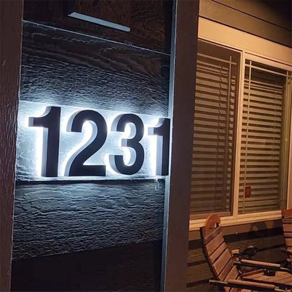 Customizable LED House Numbers for Contemporary Homes