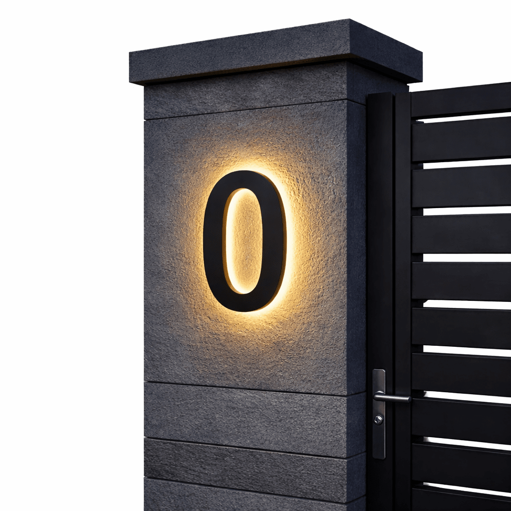 Customizable LED House Numbers for Contemporary Homes