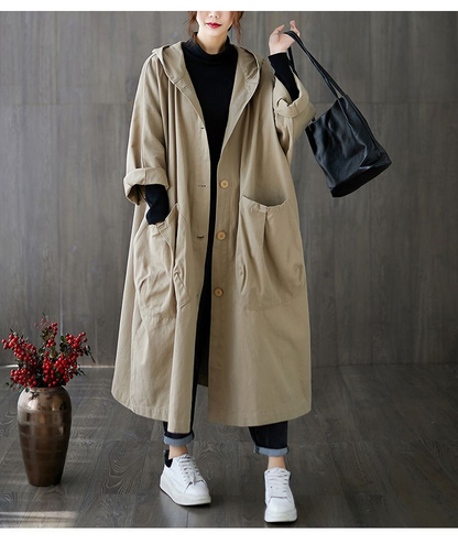 Women's Loose Coat | Large Pockets
