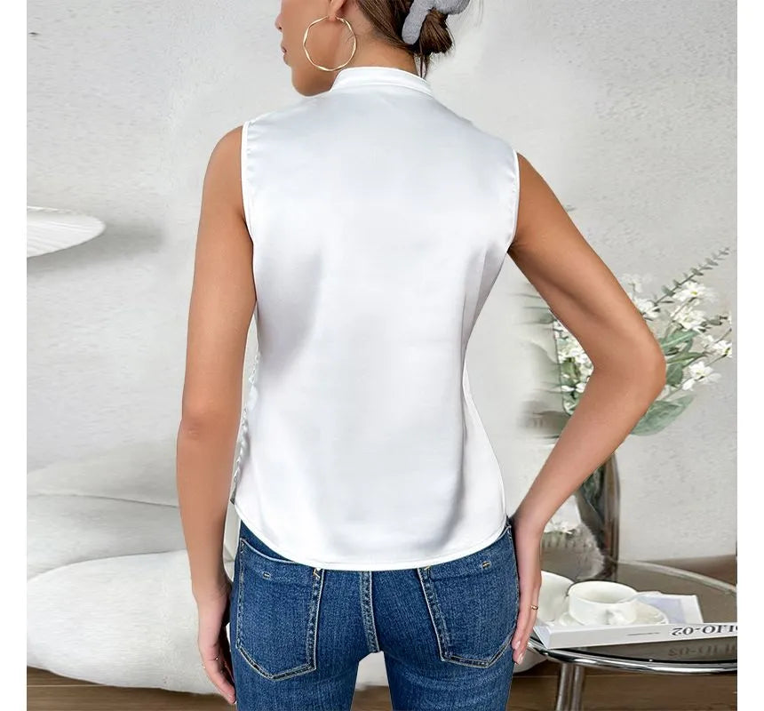 Women's Wrap V-Neck Top | Sleeveless