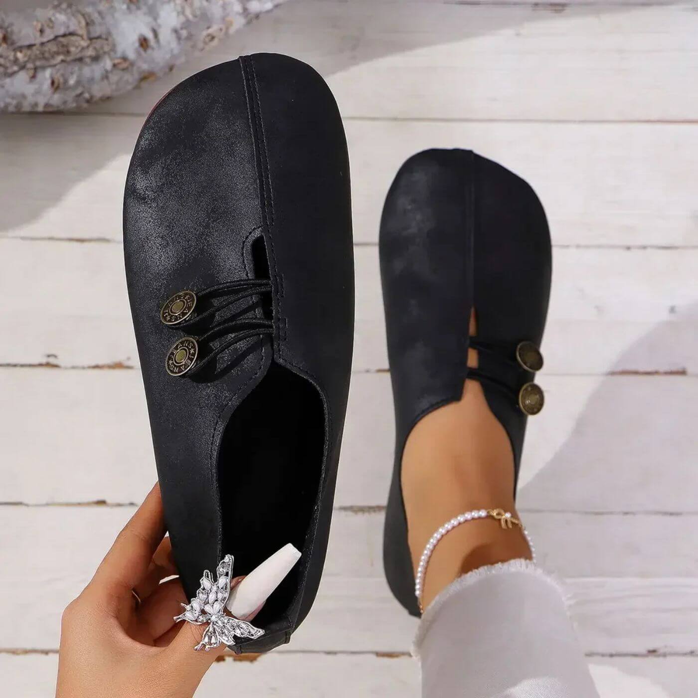 Women's Slip On Shoes | Button