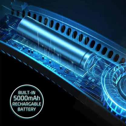 Portable Rechargeable Neck Fan - Blade-Free, USB-Powered, Hands-Free Cooling for Travel