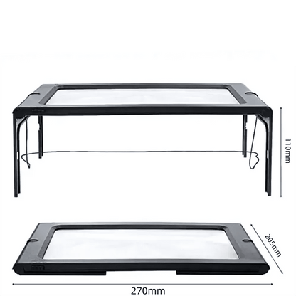 Foldable 3x Table Magnifier with LED Lighting for Hands-Free Reading