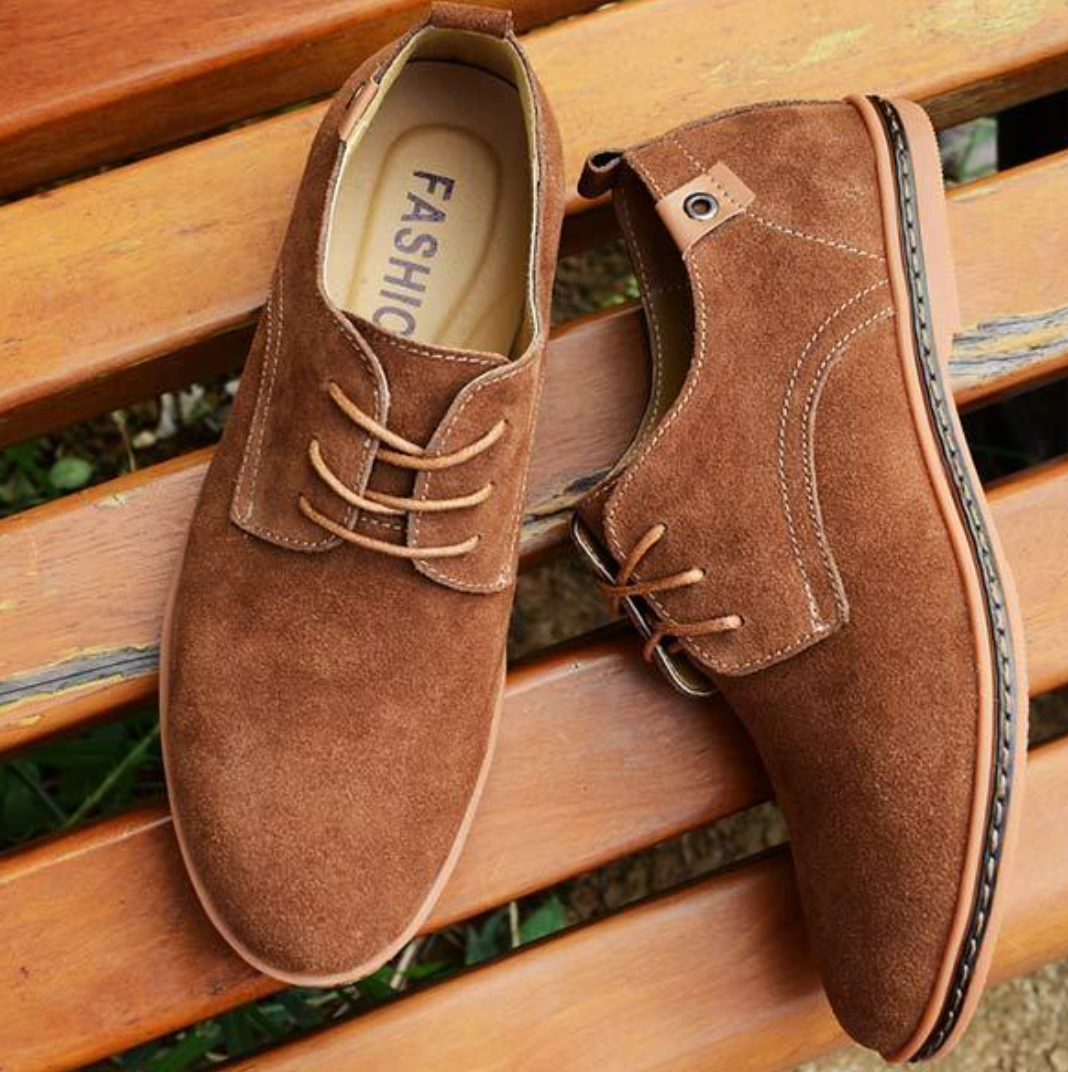 Mocassins Oxford en daim pour homme | À lacets