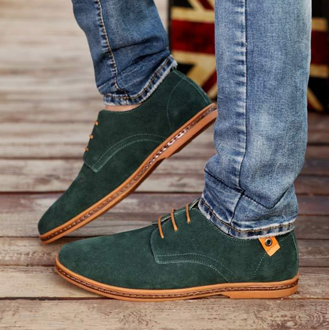 Mocassins Oxford en daim pour homme | À lacets