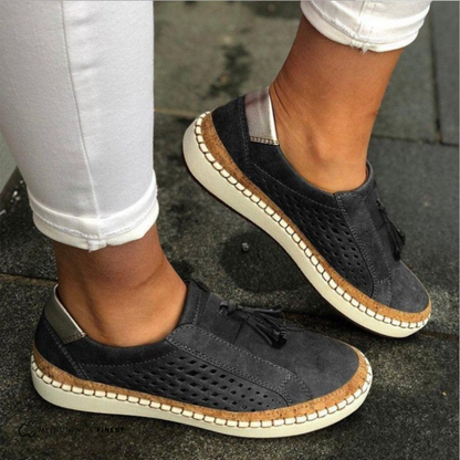 Women's Hollow-Out Slip-On Flat Loafers | Round Toe