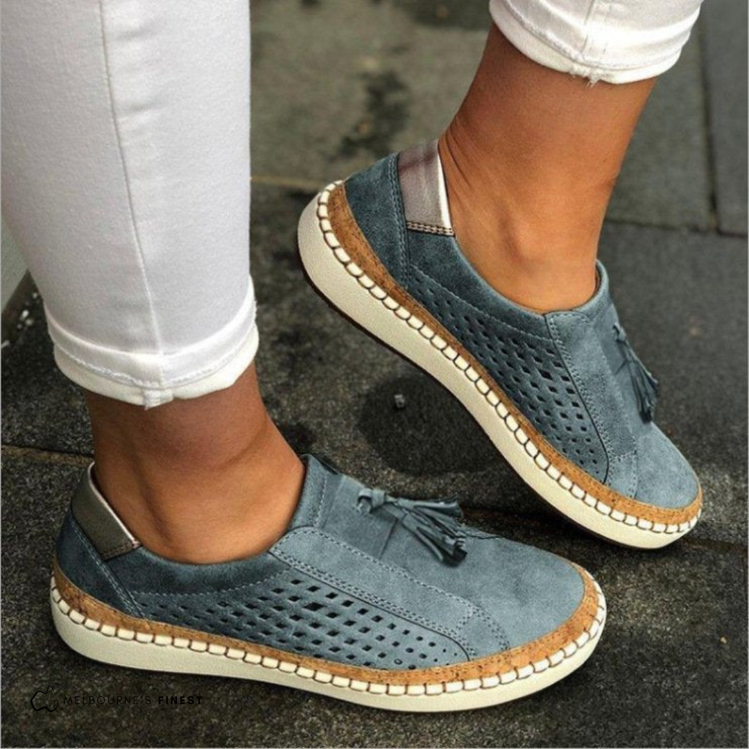 Women's Hollow-Out Slip-On Flat Loafers | Round Toe