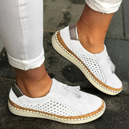 Women's Hollow-Out Slip-On Flat Loafers | Round Toe
