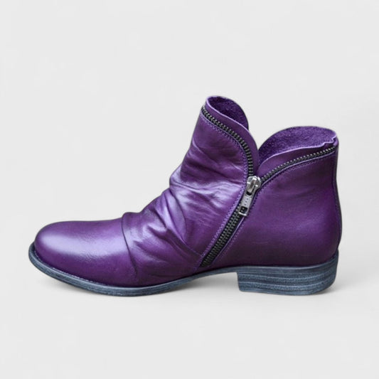 Women's Retro Ankle Boots | with Side-Zipper