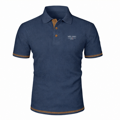 Men’s Waffle Knit Slim Fit Polo Shirt | Short Sleeve