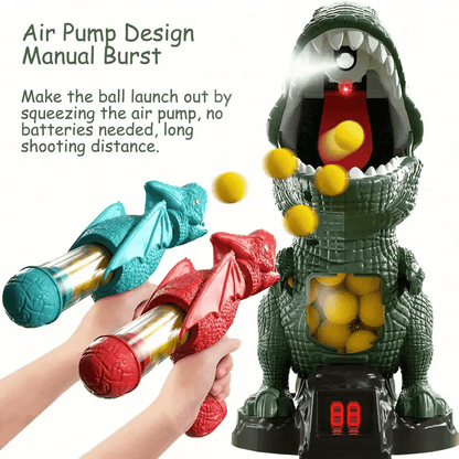 Dinosaur Shooting Game for Kids with Soft Foam Balls & Target