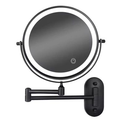 Rechargeable LED Wall-Mounted Makeup Mirror with Adjustable Lighting