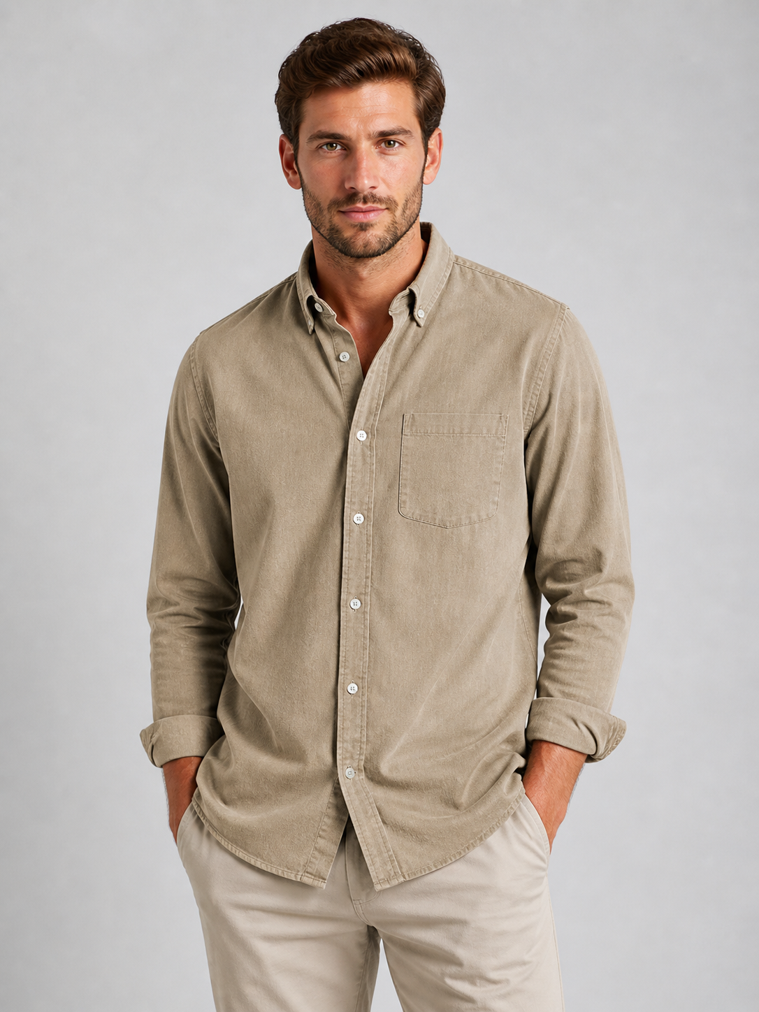 Men's Long Sleeve Button-Down Shirt | Smart Casual