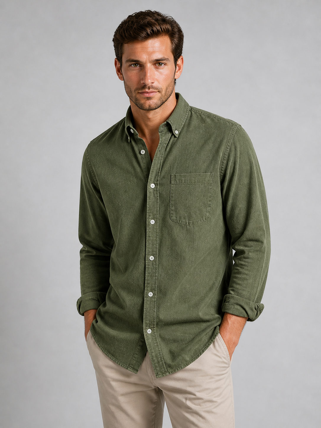 Men's Long Sleeve Button-Down Shirt | Smart Casual