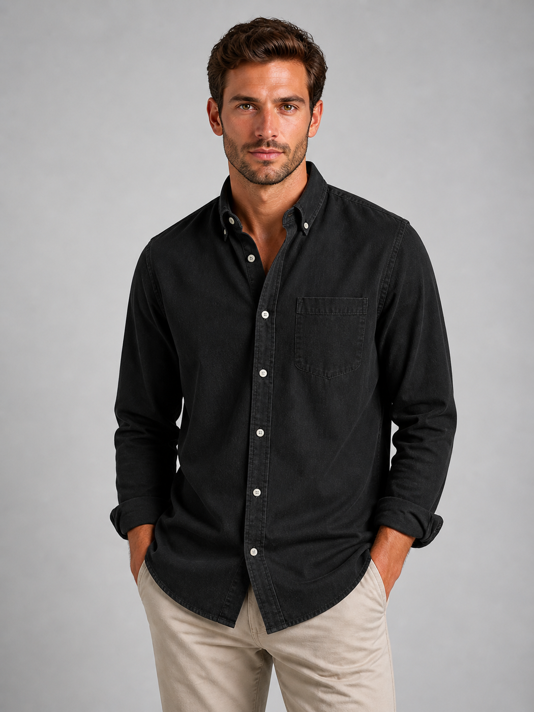 Men's Long Sleeve Button-Down Shirt | Smart Casual