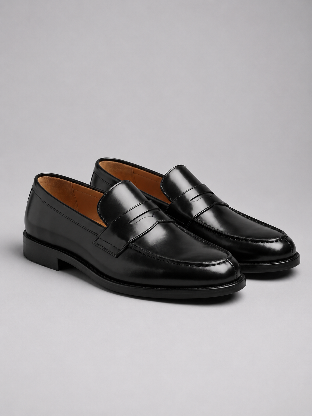 Men's Classic Black Penny Loafers | Slip-On