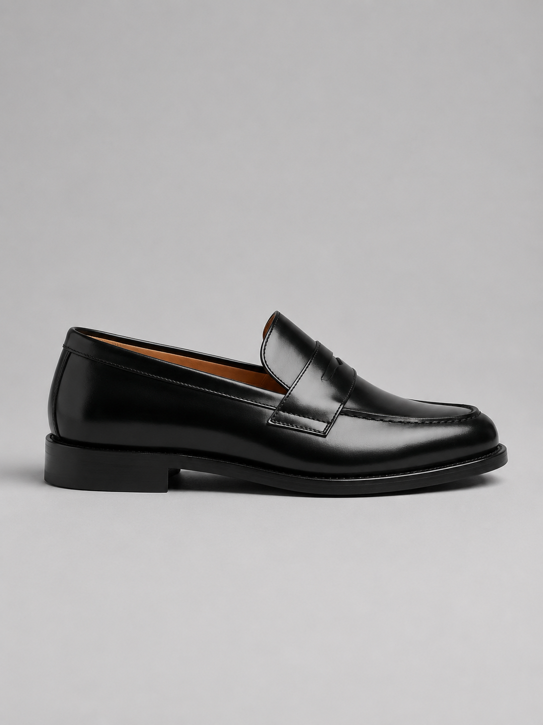 Men's Classic Black Penny Loafers | Slip-On