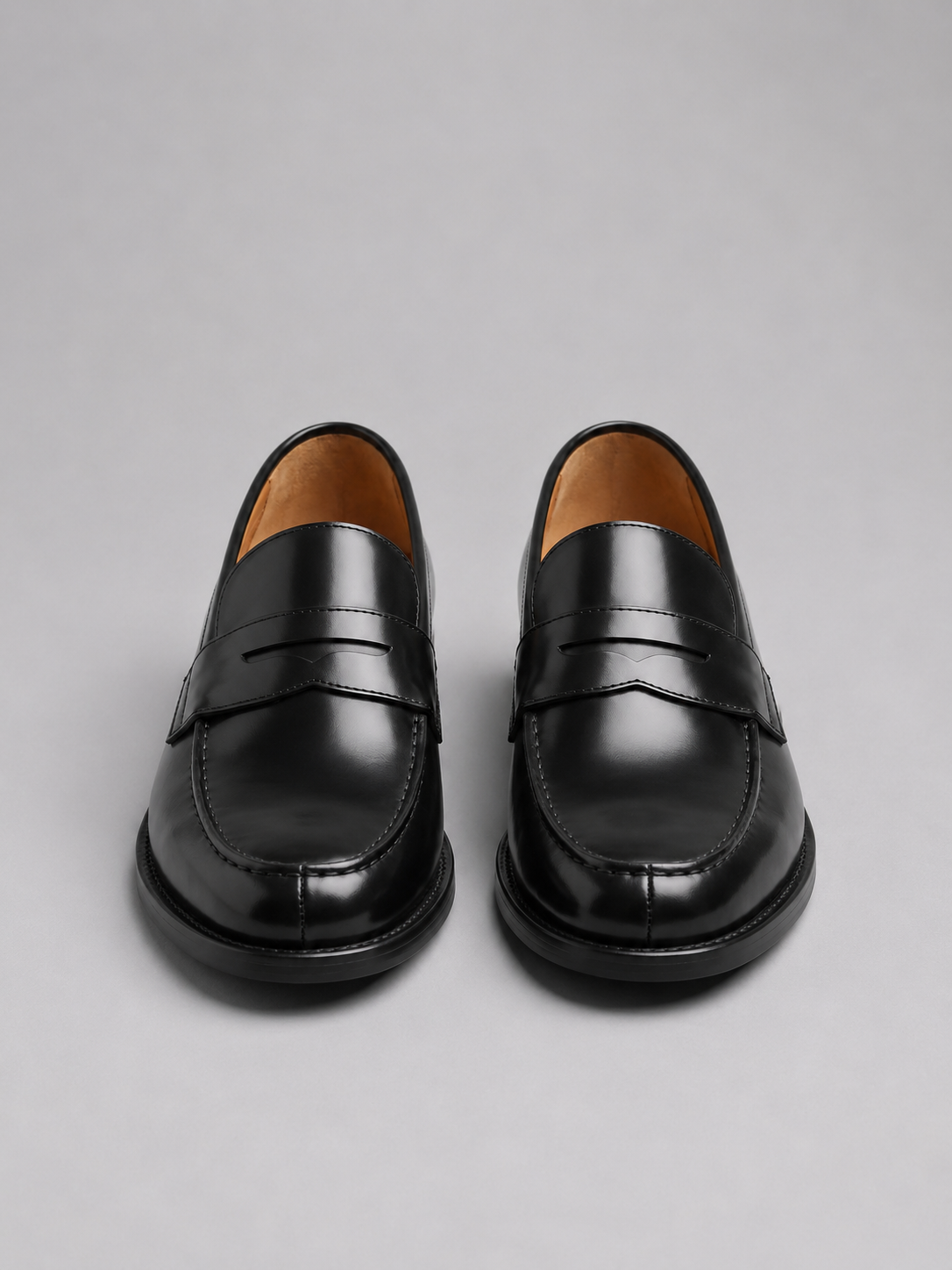 Men's Classic Black Penny Loafers | Slip-On