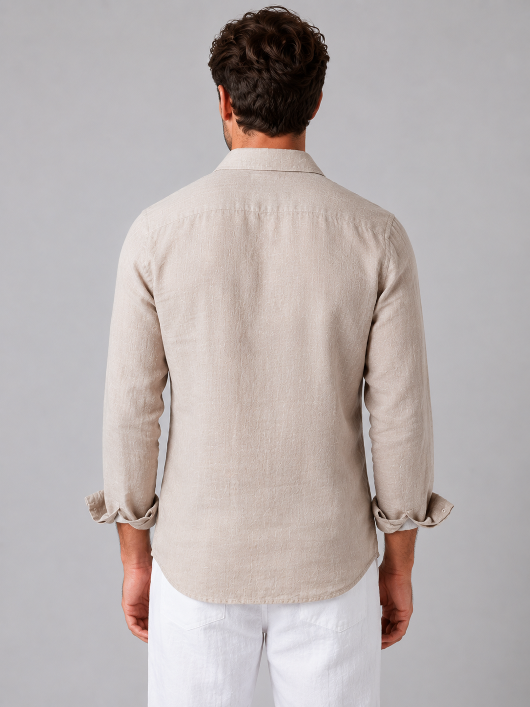 Men's Relaxed Fit Summer Button-Up Shirt | Long Sleeve