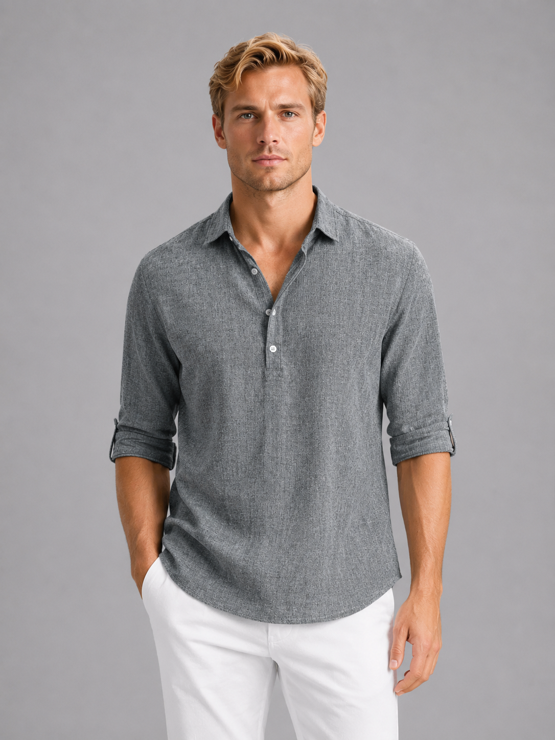 Men's Relaxed Fit Summer Shirt | Long Sleeve