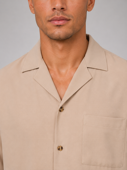 Men's 2-Piece Casual Co-ord Set | Short Sleeve Shirt and Wide-Leg Pants
