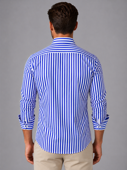 Men’s Business Casual Striped Shirt | Long Sleeve