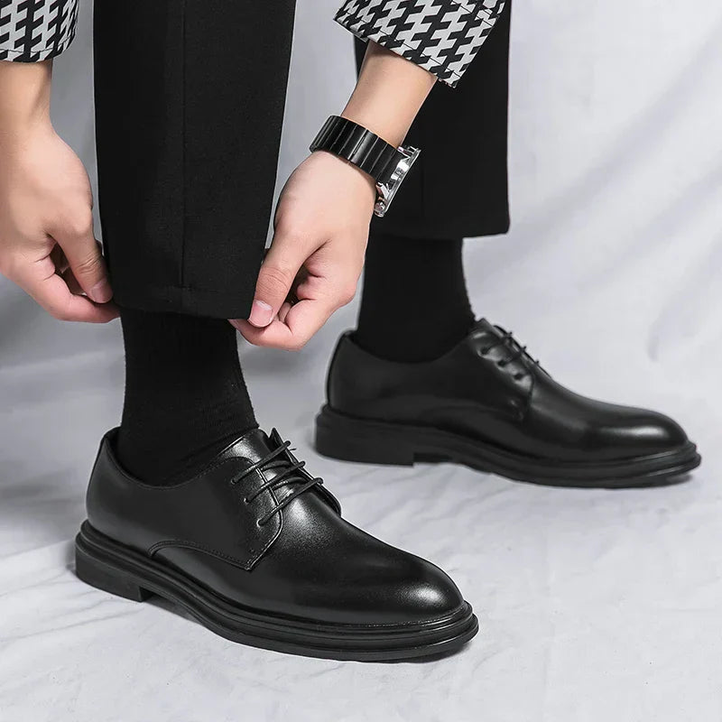 Men's Derby Style Wedding Shoes | Black