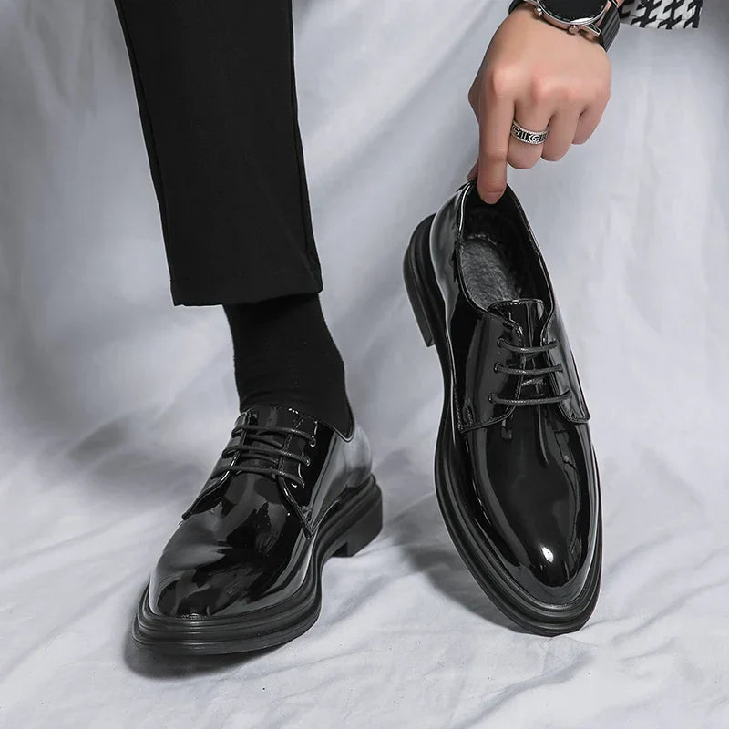 Men’s Formal Black Derby Shoes | Lace-Up