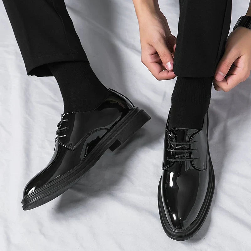 Men's Derby Style Wedding Shoes | Black
