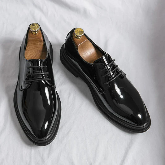 Men's Black Patent Shoes | Formal Gloss