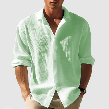 Men’s Casual Collared Button-Down Shirt | Long Sleeve