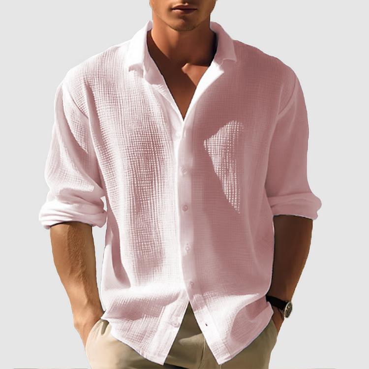 Men’s Casual Collared Button-Down Shirt | Long Sleeve
