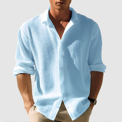 Men’s Casual Collared Button-Down Shirt | Long Sleeve