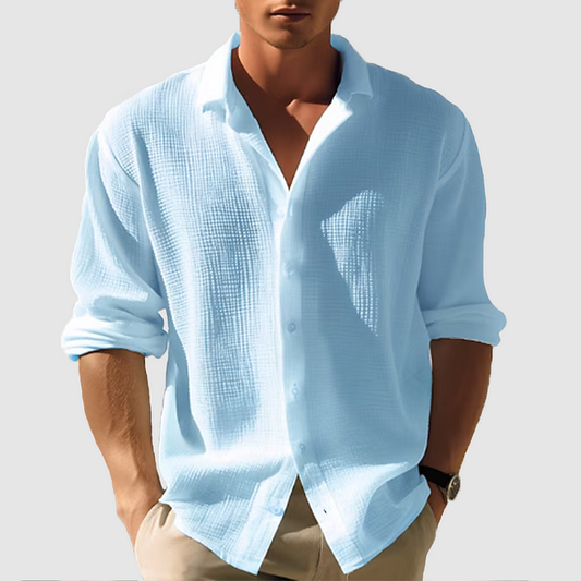 Men’s Casual Collared Button-Down Shirt | Long Sleeve