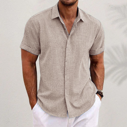 Men's Casual Short-Sleeve Button-Down Shirt | Summer