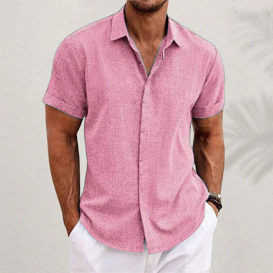 Men's Casual Short-Sleeve Button-Down Shirt | Summer