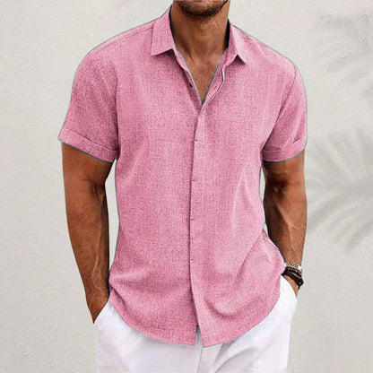 Men's Casual Short-Sleeve Button-Down Shirt | Summer