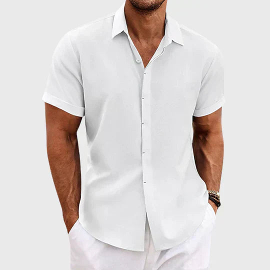 Men's Casual Short-Sleeve Button-Down Shirt | Summer