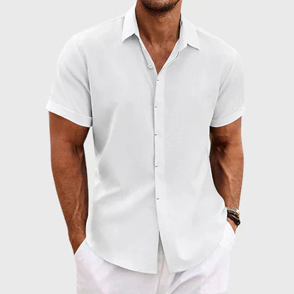 Men's Casual Short-Sleeve Button-Down Shirt | Summer