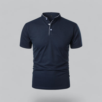 Men's Casual Stand-Collar Polo Shirt | Short-Sleeve