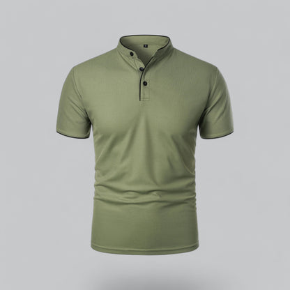 Men's Casual Stand-Collar Polo Shirt | Short-Sleeve