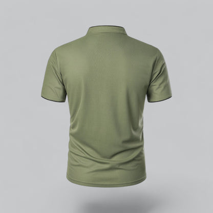 Men's Casual Stand-Collar Polo Shirt | Short-Sleeve